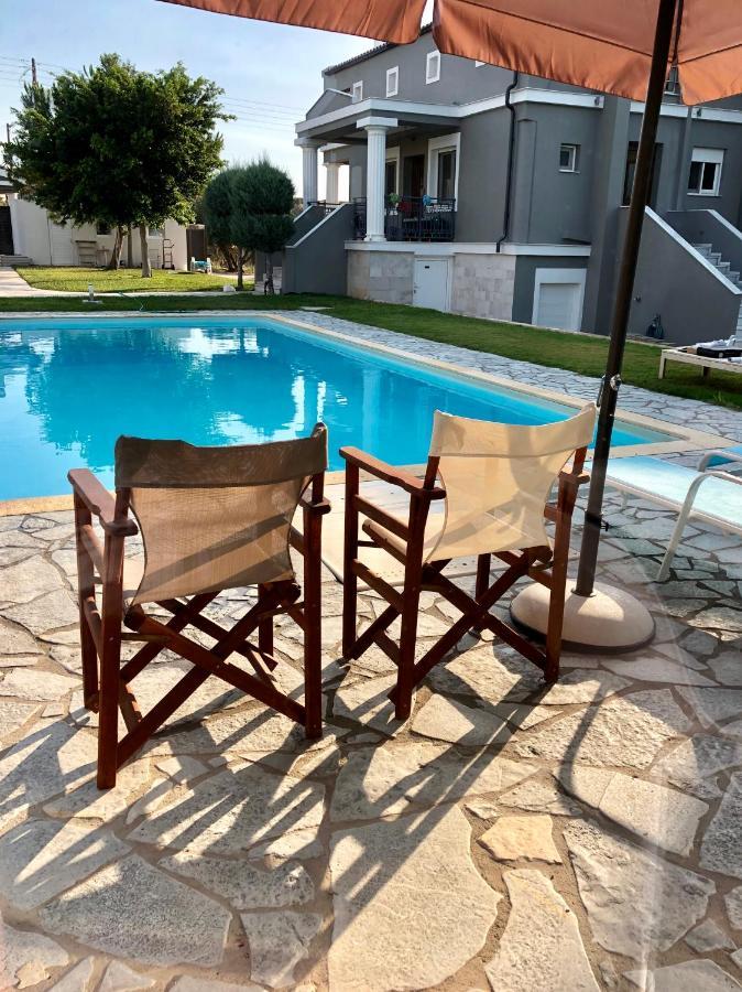 Sunlit Pool House Villa Posidhonía Dış mekan fotoğraf